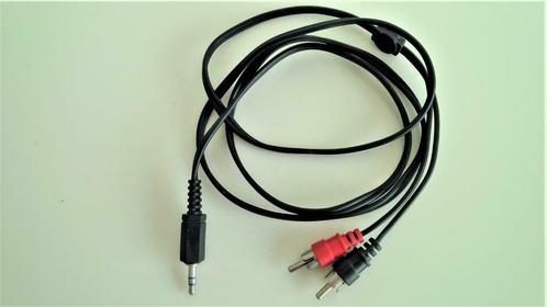 Audio kabel met fiches 3,5mm en RCA zwart rood, Audio, Tv en Foto, Audiokabels en Televisiekabels, Minder dan 2 meter, Verzenden
