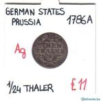 1/24 thaler 1786a   pruisen    duitsland, Postzegels en Munten, Munten | Europa | Euromunten, Duitsland, Ophalen of Verzenden