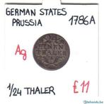 1/24 thaler 1786a   pruisen    duitsland, Postzegels en Munten, Munten | Europa | Euromunten, Ophalen of Verzenden, Duitsland