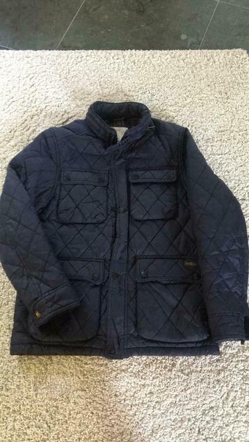 Doorstikte blauwe jas Zara maat 152, Kinderen en Baby's, Gebruikt, Ophalen of Verzenden, Zara, Jongen
