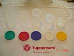 Tupperware ronde ruimtespaarders 5  maten + deksels, Utilisé, Enlèvement ou Envoi