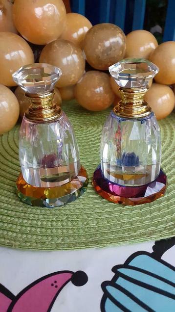 Flacons parfum en cristal de boeme, Enlèvement, Comme neuf