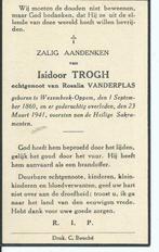 RP Isidoor Trogh Wezembeek 1860-1941, Carte de condoléances, Envoi