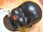 Antieke pop zwart bakeliet hoofd, Antiek en Kunst, Ophalen of Verzenden