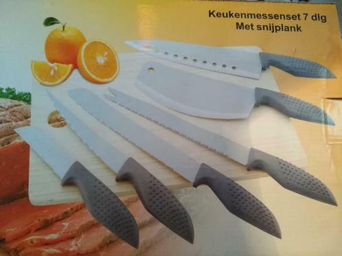 Neuf - Set de 6 couteaux de cuisine en inox multi usages, Maison & Meubles, Cuisine | Couverts, Neuf, Ensemble de couverts, Inox ou Chrome
