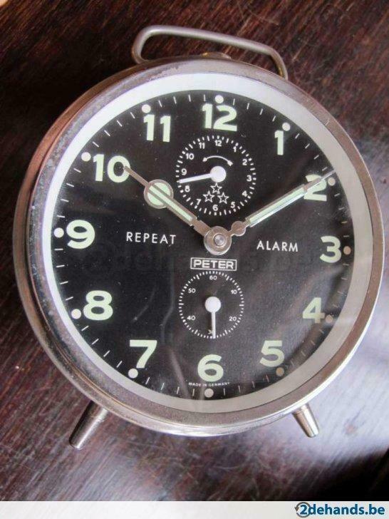 Peter Wekker drie sterren Repeat Alarm 1970s nagezien, Elektronische apparatuur, Wekkers, Gebruikt, Analoog, Ophalen of Verzenden