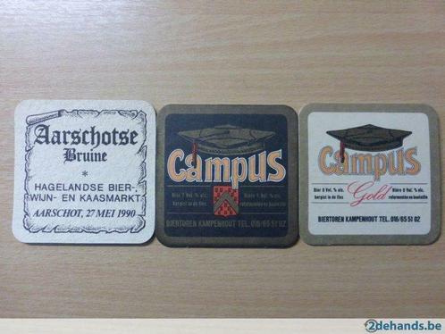 3 oude bierviltjes  brouwerij biertoren  campus, Verzamelen, Biermerken, Gebruikt, Ophalen of Verzenden