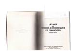 Lexique de termes économiques et financiers -, Livres, Conseil, Aide & Formation, Comme neuf, Enlèvement ou Envoi, Collectif