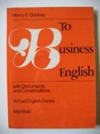 To business English Henry F.Godeau, Boeken, Ophalen of Verzenden, Gelezen, Engels