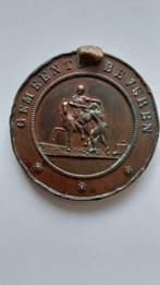 Bronzen medaille Gemeente Beveren  Jaarmarkt 1907., Postzegels en Munten, Penningen en Medailles, Ophalen of Verzenden