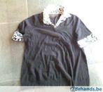 [3638]t-shirt-trui met ingewerkte bloes sixth sense maat XXL, Kleding | Dames, Zwart, SIXTH SENSE, Maat 46/48 (XL) of groter, Ophalen of Verzenden