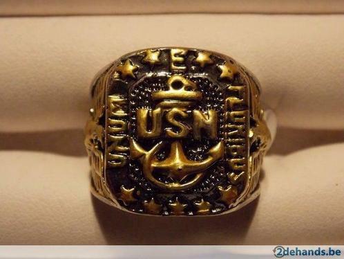 Reproductie WWII US Navy ring, Verzamelen, Militaria | Algemeen, Verzenden