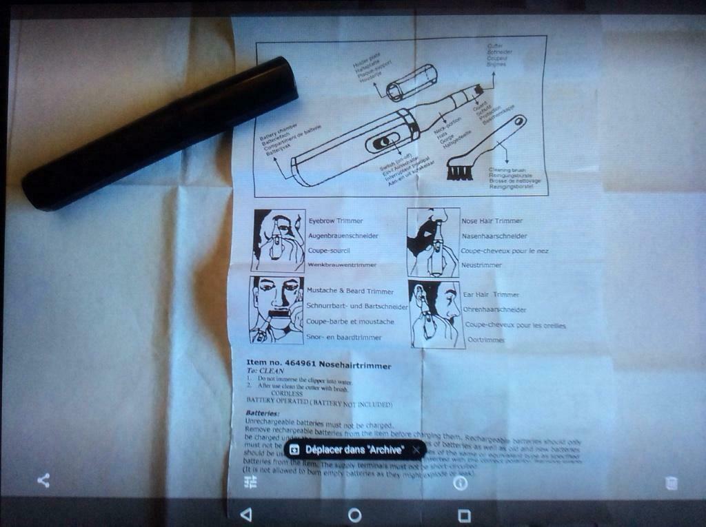 Tondeuse Nez et Oreilles, Enlèvement, Comme neuf