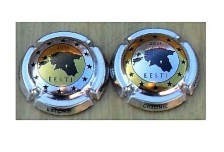 Champagne capsules - Nowack 33a-33b "Estonie (L 4847), Verzamelen, Overige Verzamelen, Zo goed als nieuw, Verzenden