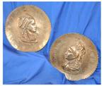 §§ paire de plats muraux en bronze Alsace lorraine 1870/71, Bronze, Enlèvement ou Envoi