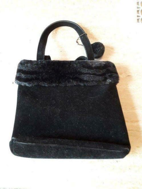 Zwarte handtas in stof, Handtassen en Accessoires, Tassen | Damestassen, Nieuw, Handtas, Zwart, Ophalen of Verzenden