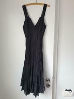 Zwarte zijden jurk T36, Kleding | Dames, Ophalen of Verzenden, Onder de knie, Zo goed als nieuw, Vue sur Mer