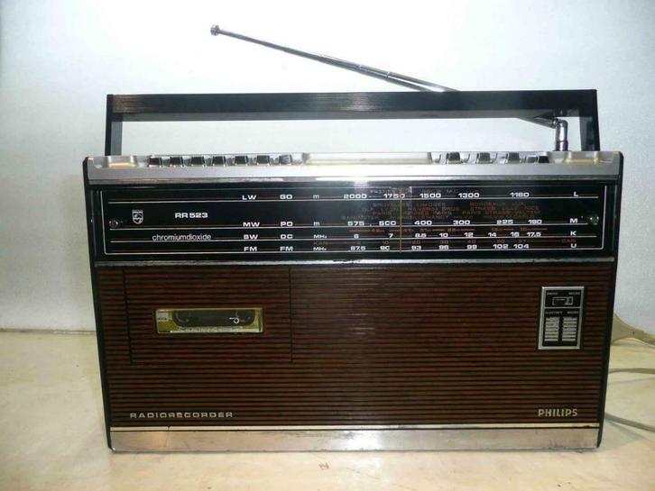 radio K7 portative Philips 22RR523-00R - mono, Audio, Tv en Foto, Radio's, Gebruikt, Radio, Ophalen of Verzenden