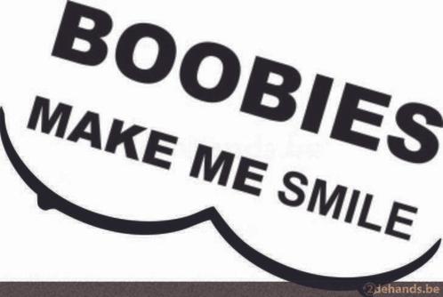 Boobies make me smile Stickers, Auto diversen, Autostickers, Verzenden