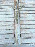 antiek koperen kruisbeeld, Antiek en Kunst, Antiek | Religieuze voorwerpen, Ophalen of Verzenden