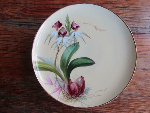 Plat à tarte en porcelaine anglaise orchidée Minton 1881, Antiquités & Art, Antiquités | Porcelaine, Enlèvement ou Envoi