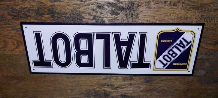 Metalen reclamebord Talbot, Huis en Inrichting, Woonaccessoires | Wanddecoraties, Nieuw, Verzenden