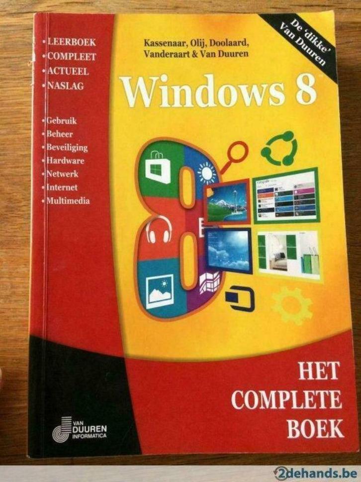 Het complete boek Windows 8, Livres, Informatique & Ordinateur, Comme neuf, Enlèvement ou Envoi