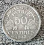 50 Centimes France Staat 1943 Travail Famille Patrie Etat !!, Frankrijk, Ophalen of Verzenden, Losse munt