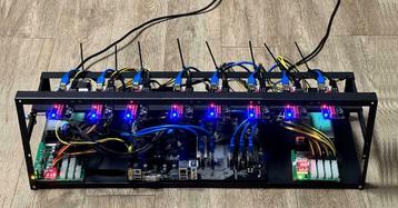 Mining Rig Kit (Plug+Play) 8 GPU slots, 2400W, CPU, ETH BTC, Enlèvement ou Envoi, Neuf, 4 GB