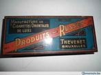 Magnifique Ancienne Boîte Publicitaire Métal Cigarettes Russ
