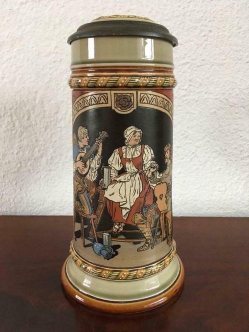 Villeroy & Boch Mettlach – drinkbeker 1/2L, Antiquités & Art, Antiquités | Céramique & Poterie, Enlèvement ou Envoi
