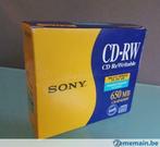 5 CD-RW's om te branden ReWritable 650Mb SONY Multi Speed 1x, Computers en Software, Beschrijfbare discs, Ophalen of Verzenden