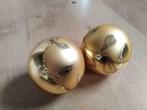 2 goude kerstballen, Comme neuf, Enlèvement ou Envoi