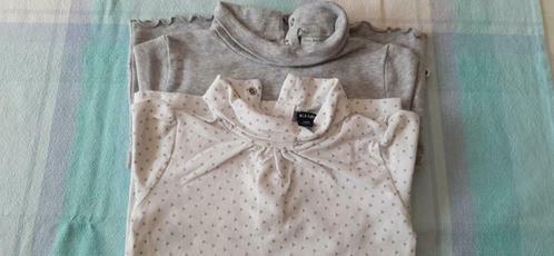 Lot de 2 sous-pulls/24 mois/coton/longues manches/col montan, Kinderen en Baby's, Babykleding | Maat 86, Zo goed als nieuw, Meisje