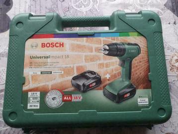 BOSCH GREEN UNIVERSAL IMPACT 18 TOURNEVIS POUR PERCEUSE, Enlèvement ou Envoi, Neuf, 400 à 600 watts, Perceuse