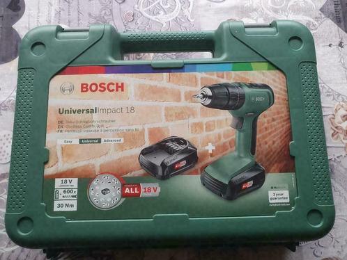 BOSCH GROENE UNIVERSAL IMPACT 18 SCHROEVENDRAAIERS VOOR BOOR, Doe-het-zelf en Bouw, Gereedschap | Boormachines, Nieuw, Boormachine