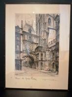 Gravure Rouen la grosse horloge Leopold Robin, Antiquités & Art, Art | Eaux-fortes & Gravures, Enlèvement ou Envoi