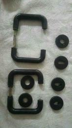 Vintage 2 poignées de porte abc noir, Bricolage & Construction, Serrurerie de bâtiment & Dispositif de fermeture, Enlèvement ou Envoi