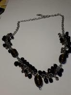 Collier femme avec perles noires marron foncé, Bijoux, Sacs & Beauté, Colliers, Brun, Autres matériaux, Enlèvement ou Envoi, Neuf