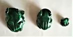 3 malachietkikkers, Antiek en Kunst, Ophalen of Verzenden