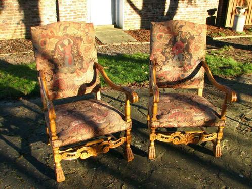 1 lot de 2 fauteuils de style, Antiek en Kunst, Antiek | Meubels | Stoelen en Sofa's, Ophalen