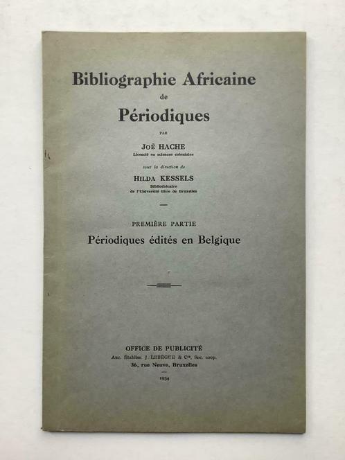 Bibliographie africaine de Périodiques - Joë Hache, Boeken, Geschiedenis | Nationaal, Ophalen of Verzenden