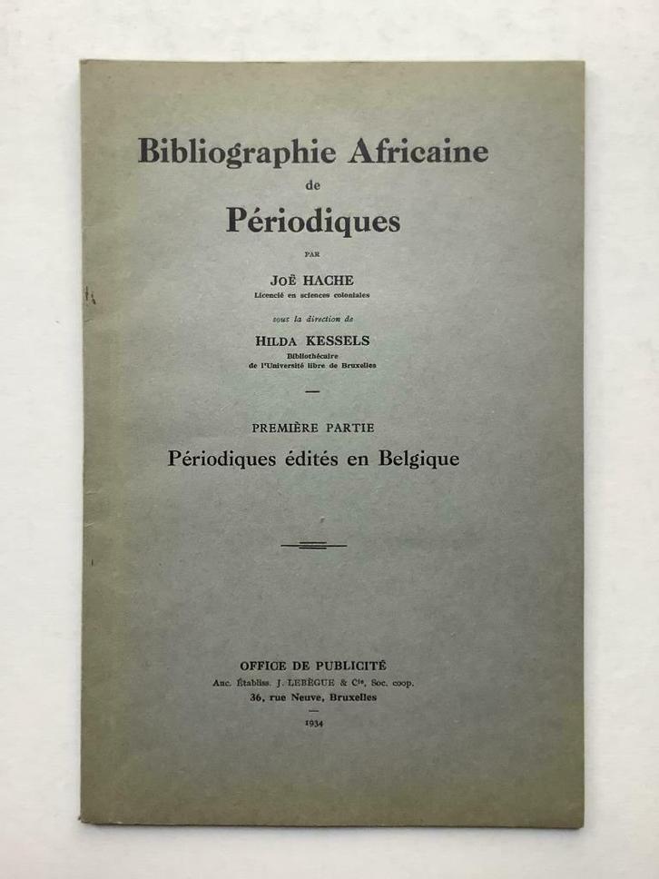 Bibliographie africaine de Périodiques - Joë Hache, Boeken, Geschiedenis | Nationaal, Ophalen of Verzenden