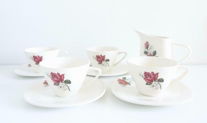 Partie de service à café Boch Pompadour, Antiek en Kunst, Antiek | Servies los, Ophalen of Verzenden