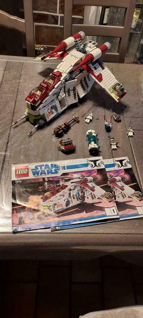 lego 7676 republic attack gunship, Kinderen en Baby's, Speelgoed | Duplo en Lego, Gebruikt, Lego, Complete set, Ophalen of Verzenden