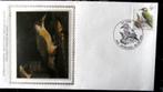 FIRST DAY COVER OP ZIJDE- VOGELS VAN BUZIN- DE GROENE SPECHT, Ophalen of Verzenden, Gestempeld, Dier of Natuur