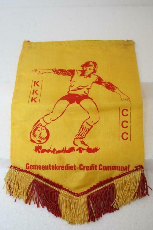 Vintage sportvlagje - KKK - CCC - Gemeentekrediet / Credit, Collections, Articles de Sport & Football, Utilisé, Fanion ou Écharpe