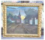 §hsp rue de l'eglise signé emile descamp, Antiquités & Art, Enlèvement ou Envoi