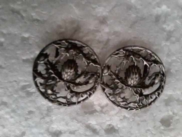 riemgesp 25 mm gepatineerd zilver 70 x 35 mm hop, Hobby en Vrije tijd, Naaien en Fournituren, Nieuw, Ophalen of Verzenden