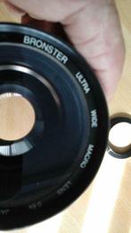 objectif photo macro "Bronster" 28mm + 2 bagues alu, Comme neuf, Objectif grand angle, Enlèvement ou Envoi
